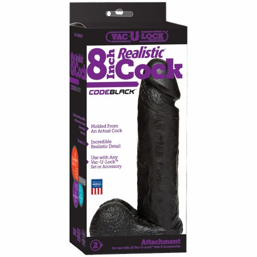 (WD) VAC U LOCK CODE BLACK 8IN REALISTIC