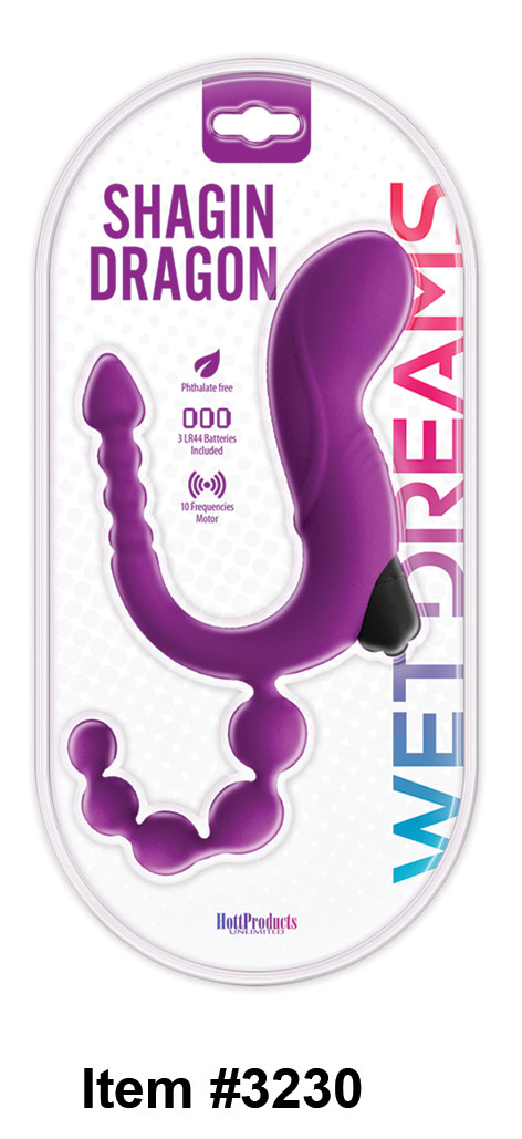 Wet dreams shagin dragon purple anal beads main