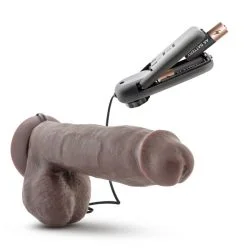 X5 PLUS 8 REALISTIC COCK CHOCOLATE VIBRATING " 2