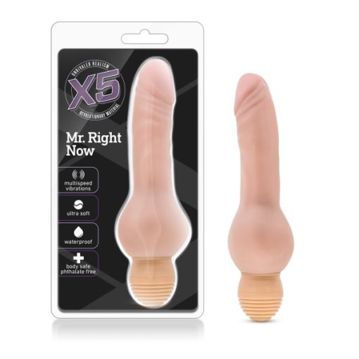 X5 PLUS MR RIGHT NOW BEIGE VIBRATING DILDO 3