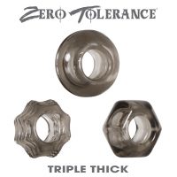 Triple Thick Cock Ring Trio Smoke