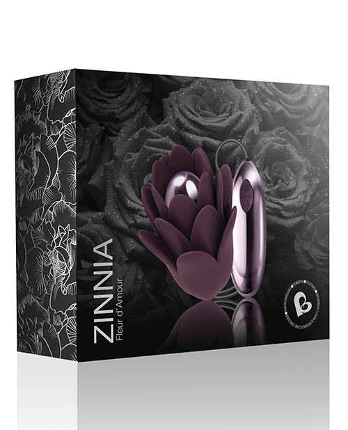 Zinnia fleur d'amour massager purple details