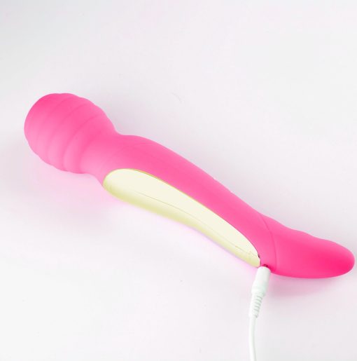 ZOE RECHARGEABLE DUAL VIBRATING WAND HOT PINK 2