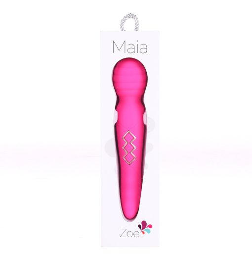 ZOE RECHARGEABLE DUAL VIBRATING WAND HOT PINK 3