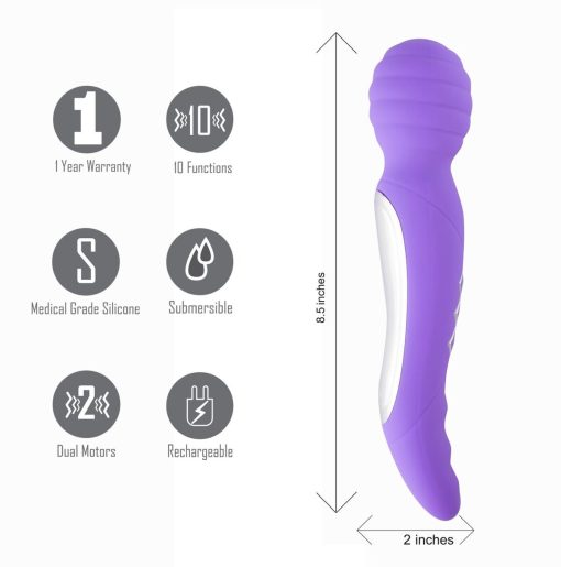 ZOE VIBRATING PURPLE WAND 3