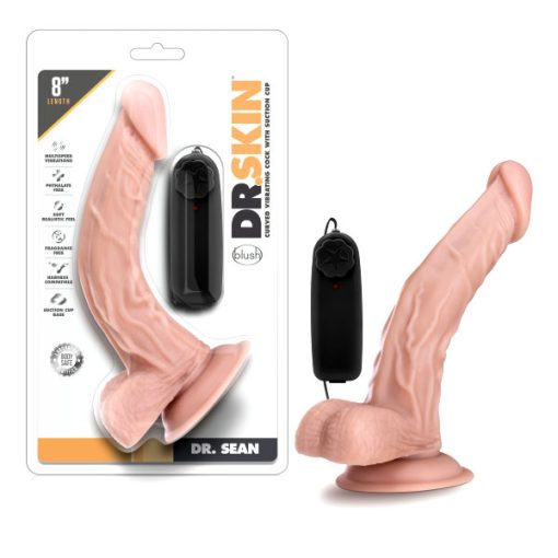 Dr. Skin Doctor Vibrating Cock Series 8-inches main Box