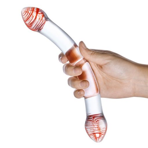 Red Head Double Glass Dildo - Image 2