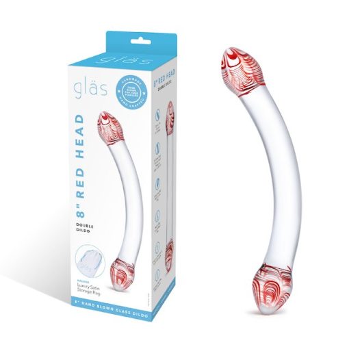 Red Head Double Glass Dildo Box