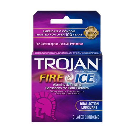 Trojan Pleasures Fire & Ice Condoms 3 pack