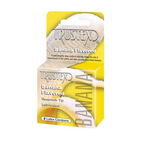 Trustex Assorted Flavored Condoms 3 Pack Banana