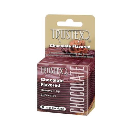 Trustex Assorted Flavored Condoms 3 Pack Chocolate