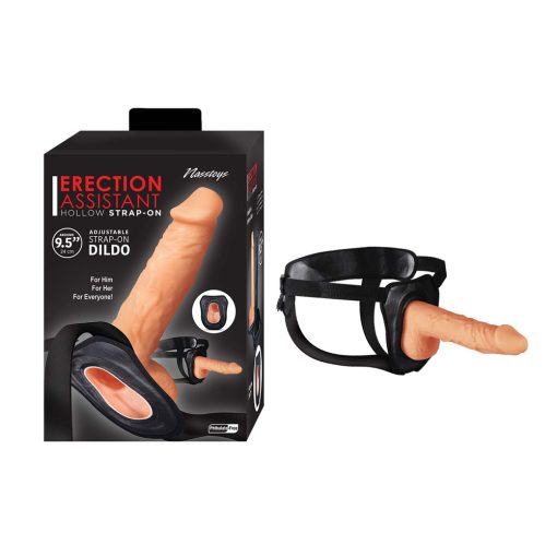 Erection-Assistant-Hollow-Strap-On-9.5-in-Beige