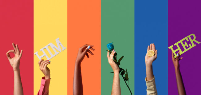 Sexuality spectrum rainbow flag