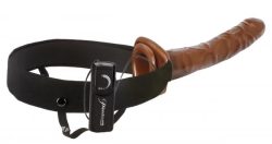 10" Chocolate Dream Vibrating Hollow Strap-On main