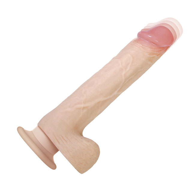 Adam's-Rechargeable-Thrusting-Dildo-with-Remote-Beige-Demo