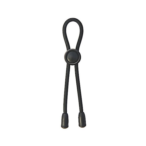 Adjustable Silicone Cock Tie Black Example