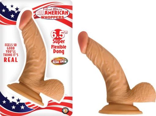 All American Whopper With Balls 6.5 Inches Dildo Beige second