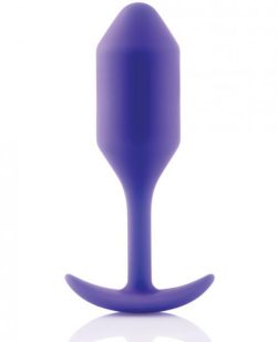 B-Vibe Snug Plug 2 Weighted 4 ounces Purple main