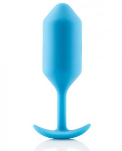 B-Vibe Snug Plug 3 6.35oz Weighted Teal Blue main