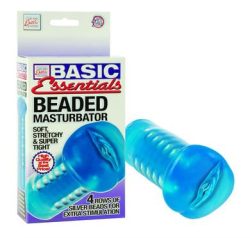Basic Essentials - Beaded Masturbator Blue main