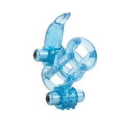 Basic essentials double trouble vibrating support system - blue main