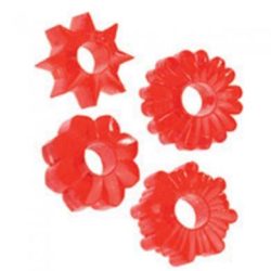 Basic essentials set of 4 rings - red main