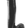 Basix Rubber 12 Inch Dong With Suction Cup Black main