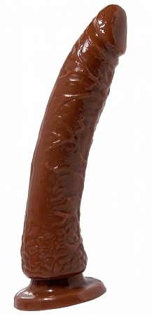 Basix Rubber 7 inches Slim Dong With Suction Cup Brown main