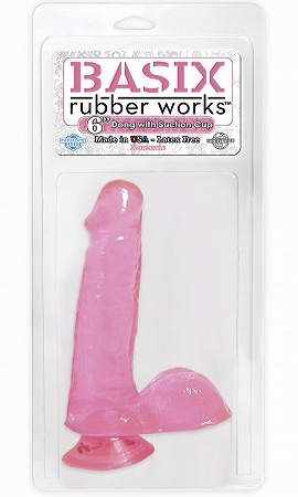 Basix Rubber Works 6 inches Suction Cup Pink Dong second
