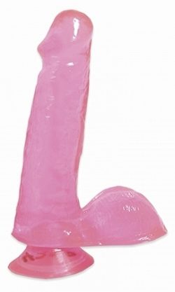 Basix Rubber Works 6 inches Suction Cup Pink Dong main