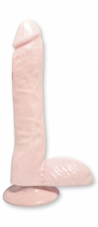 Basix Rubber Works 9 inches Beige Suction Cup Dong main