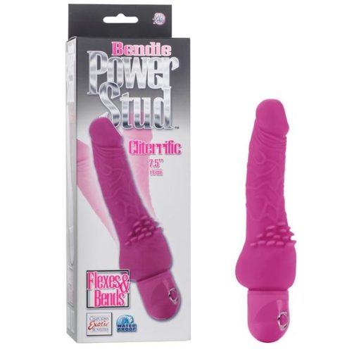 Bendie Power Stud Cliterrific Waterproof Vibrator - Pink second