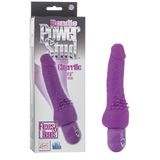 Bendie Power Stud Cliterrific Waterproof Vibrator - Purple second