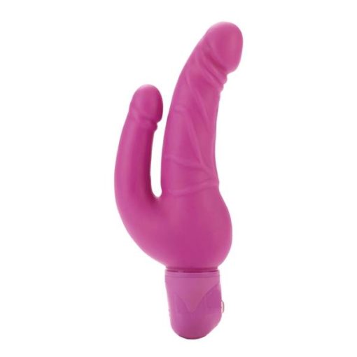 Bendie Power Stud Over & Under Double Vibrating Dildo Waterproof - Pin main