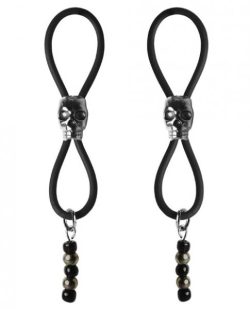 Bijoux De Nip Nipple Halos Black Skull Slider Black Silver main