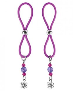 Bijoux De Nip Nipple Halos Flower Charm Purple main