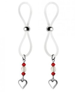 Bijoux De Nip Nipple Halos Heart Charm Red