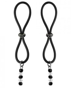 Bijoux De Nipple Halos Black Gem Slider Black Clear main