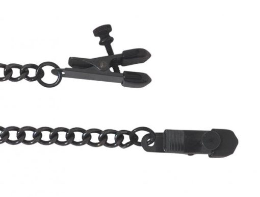 Blackline Adjustable Broad Tip Nipple Clamps Black second