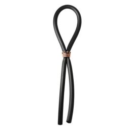 Bolo Lasso Ring Rose Gold Crown Slider Black main