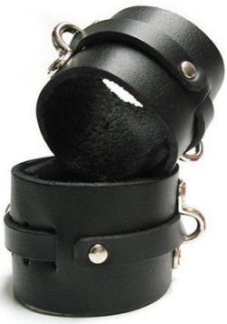 Bondage Basics Leather Cuffs main
