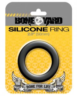 Boneyard Silicone Cock Ring 2 inches Black main