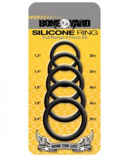 Boneyard Silicone Ring 5 Piece Kit Black main