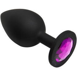 Booty Bling Large Butt Plug Black Pink Stone main