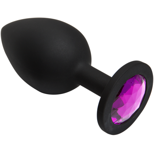 Booty Bling Large Butt Plug Black Pink Stone main