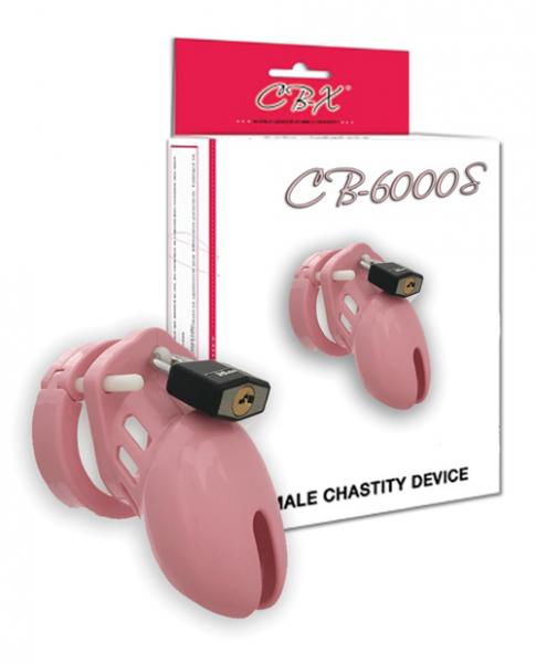 CB-6000 Male Chastity Device Cock Cage and Lock Set Pink second