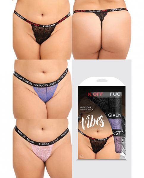 Vibes Fuck 3 Pack Thongs Assorted Colors Qn