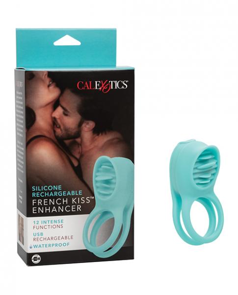 Couple's Enhancers Silicone Rechargeable French Kiss Enhancer – Teal