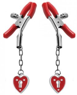 Charmed Heart Padlock Nipple Clamps main