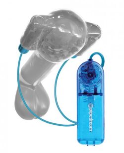 Classix Dual Vibrating Head Teaser Sleeve Blue Clear main